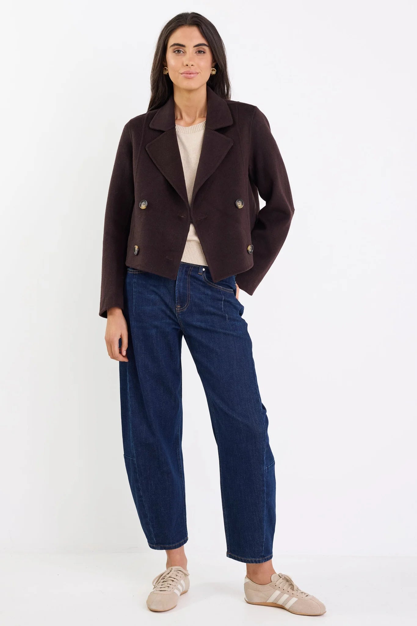 Reverie Chocolate Melton Coat