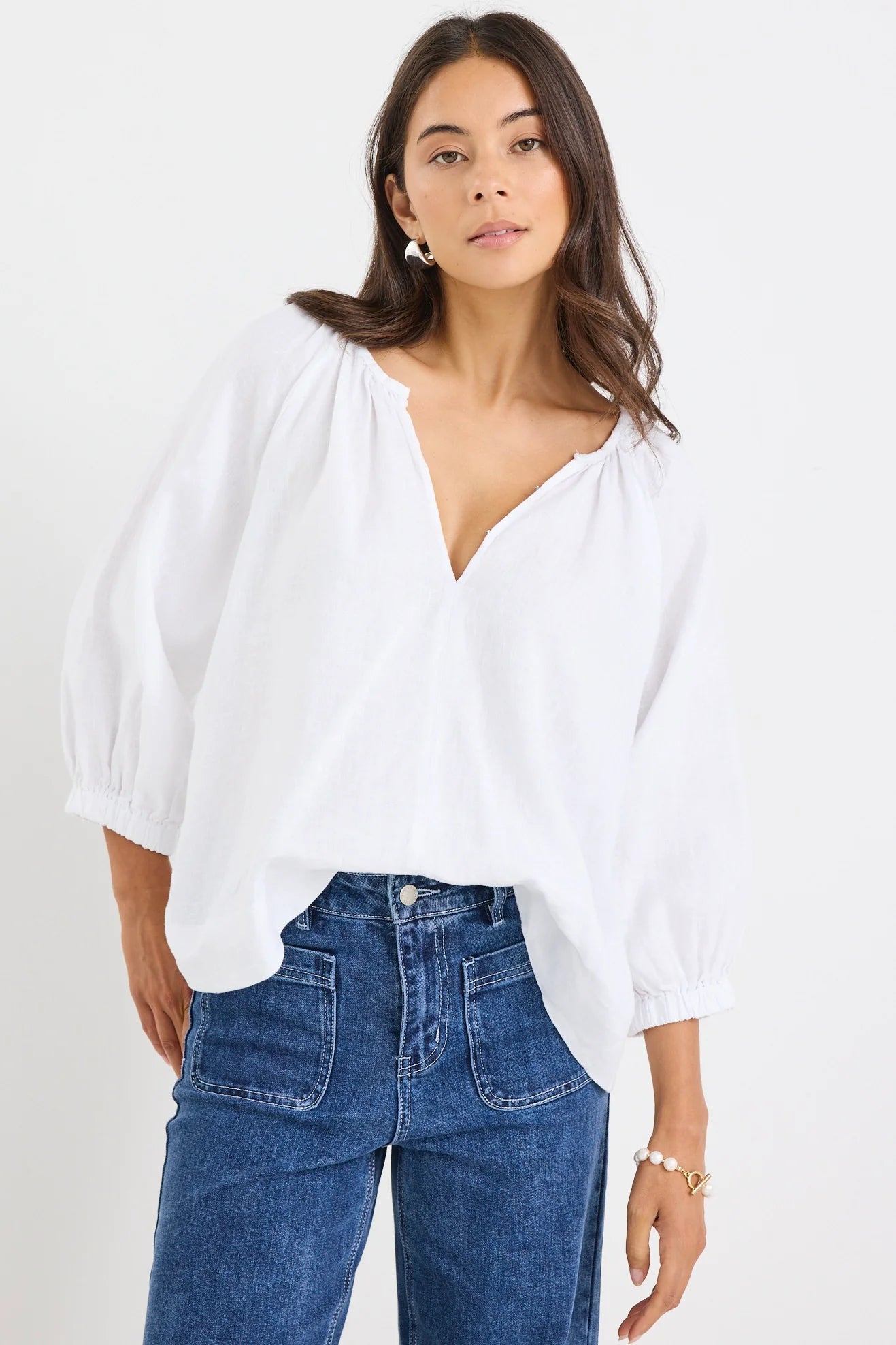 Revolutionary White Linen Top