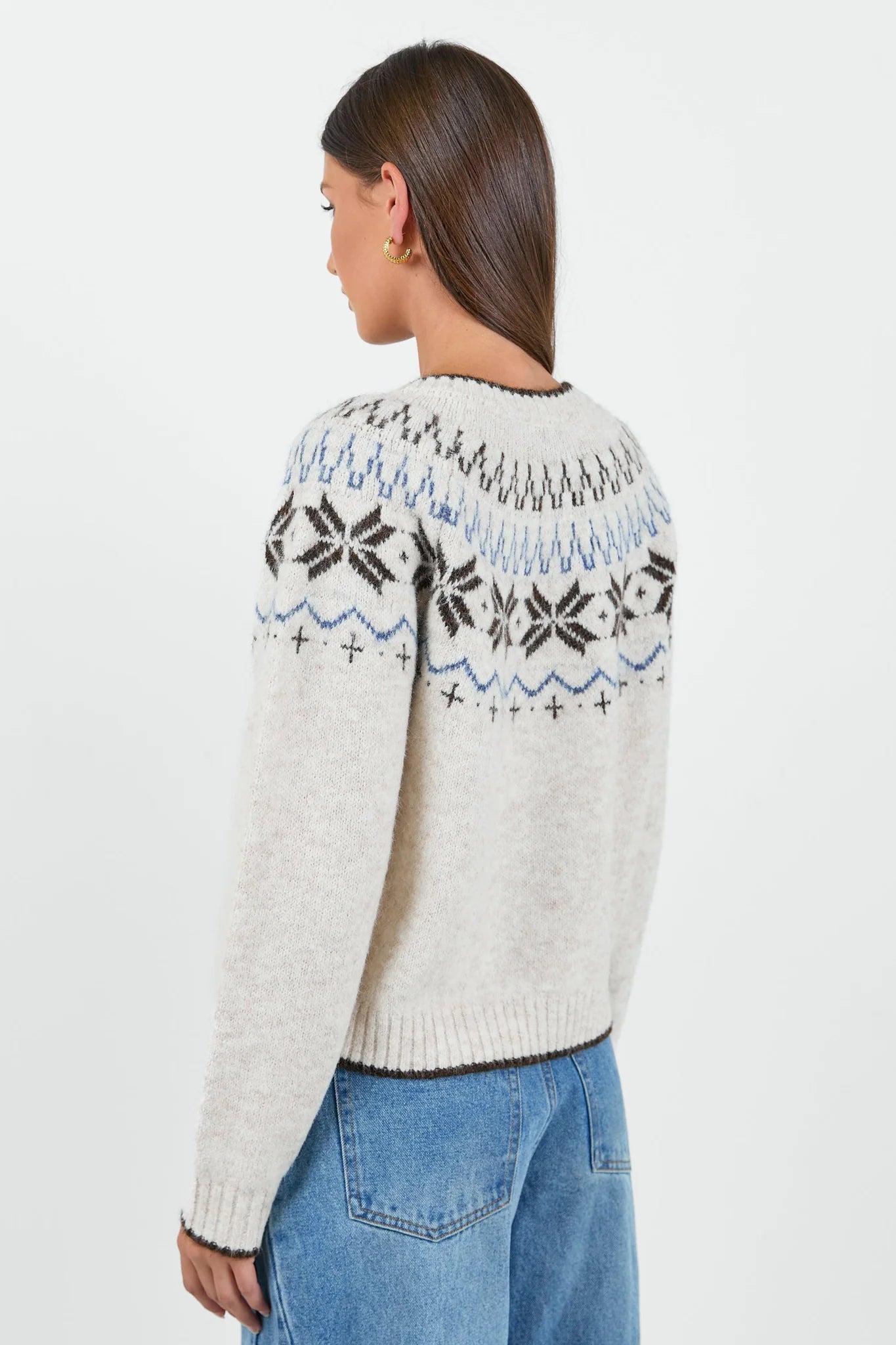 Shetland oat marle fairisle detail