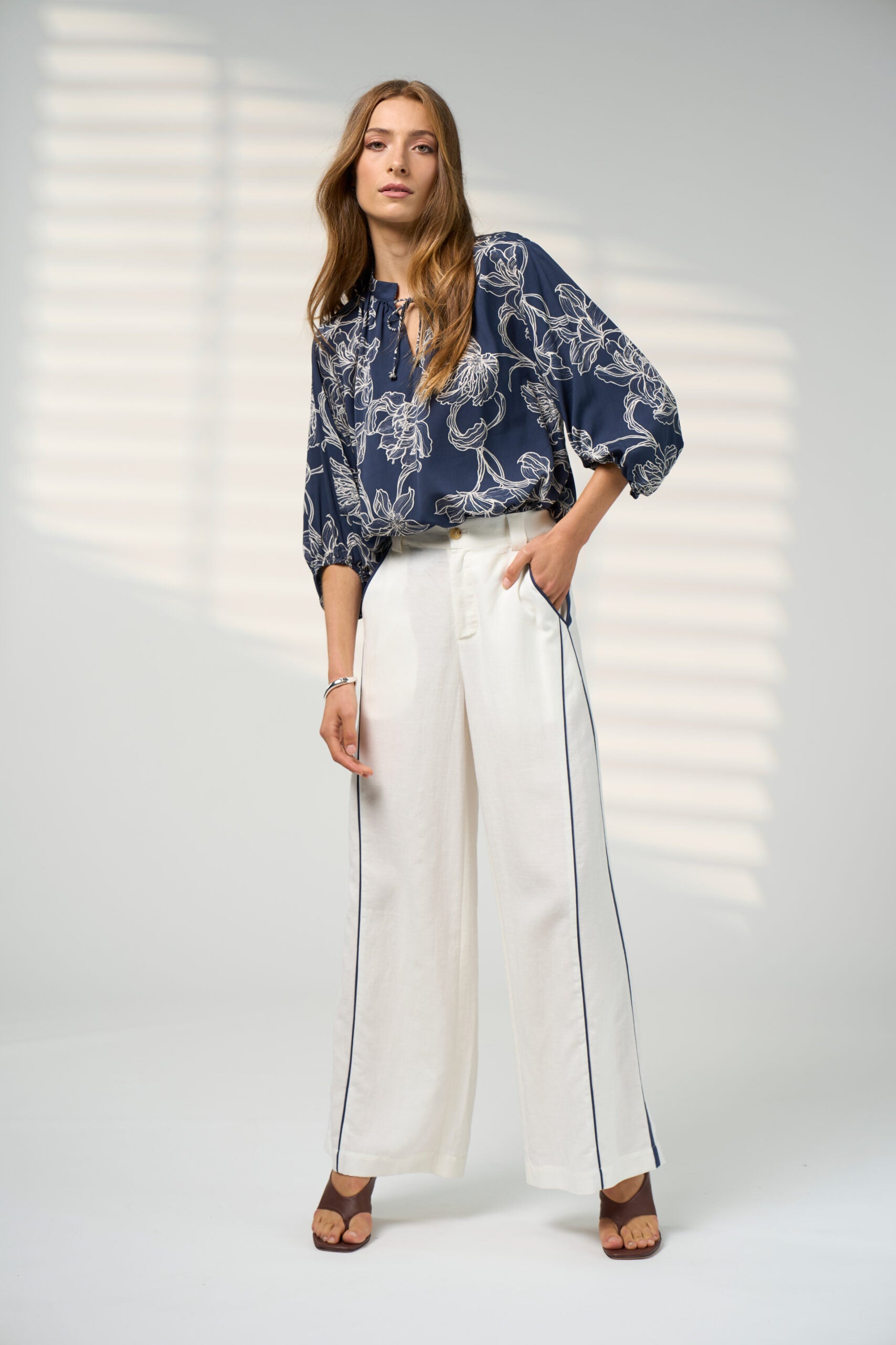 Blueprint Blouse Navy Multi