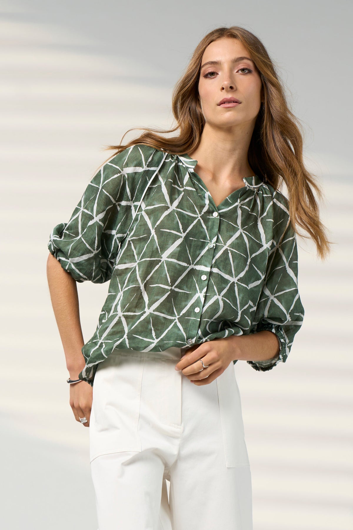 Prism blouse khaki