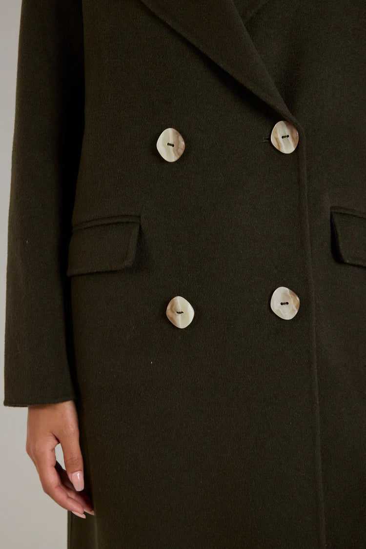 Stockholm Khaki Wool  Coat