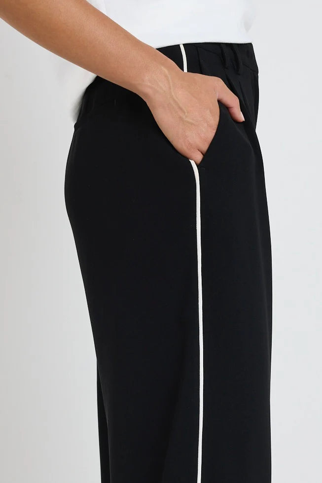 Collective Black Piped Trim Pants