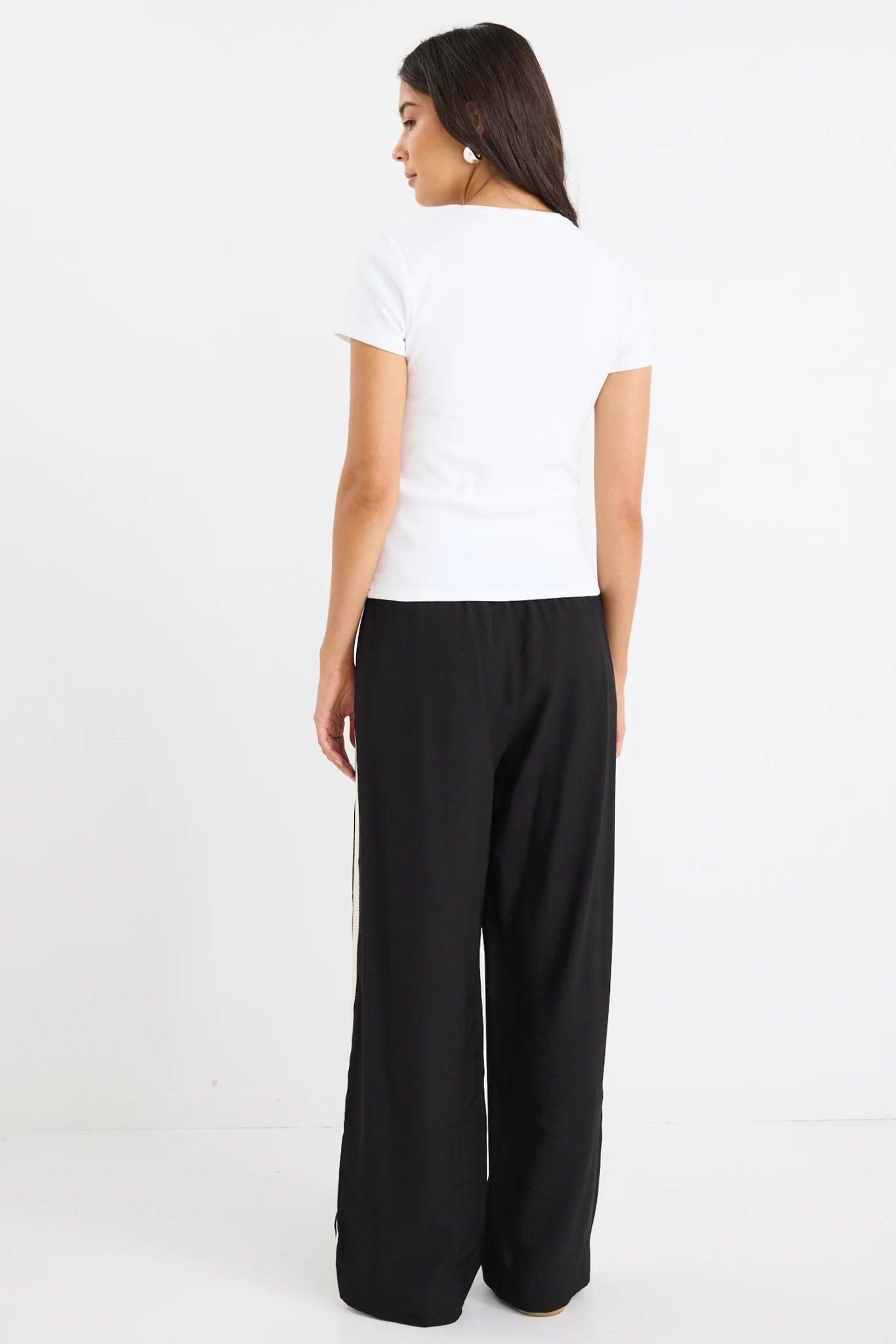 Townie Black Matte Wide Leg Pant