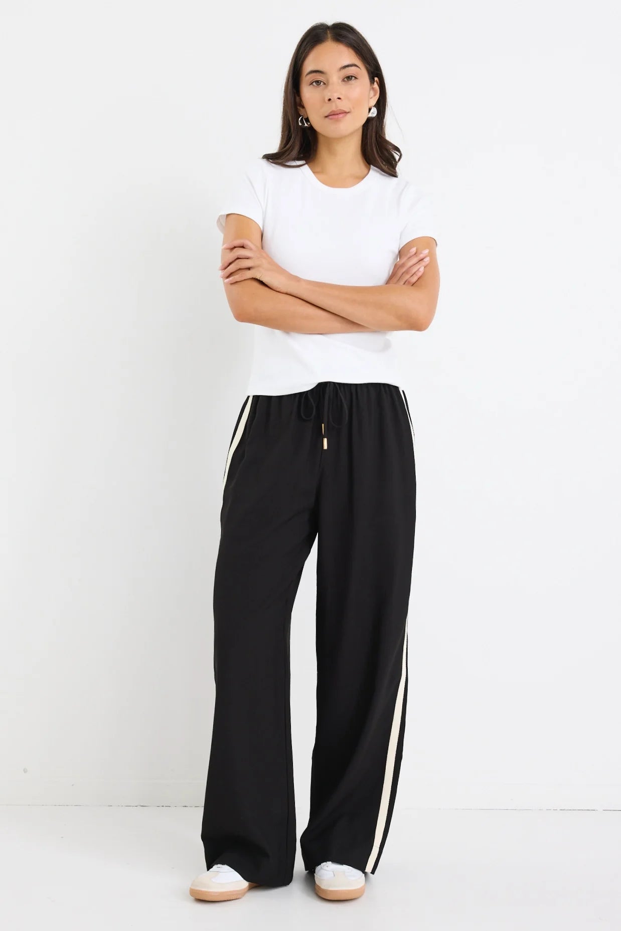 Townie Black Matte Wide Leg Pant