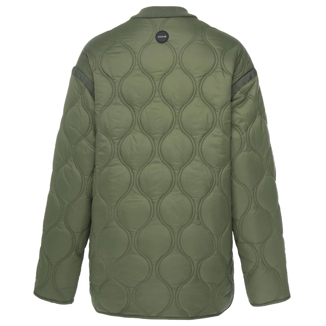 Talei Quilt Bomber Olive Green