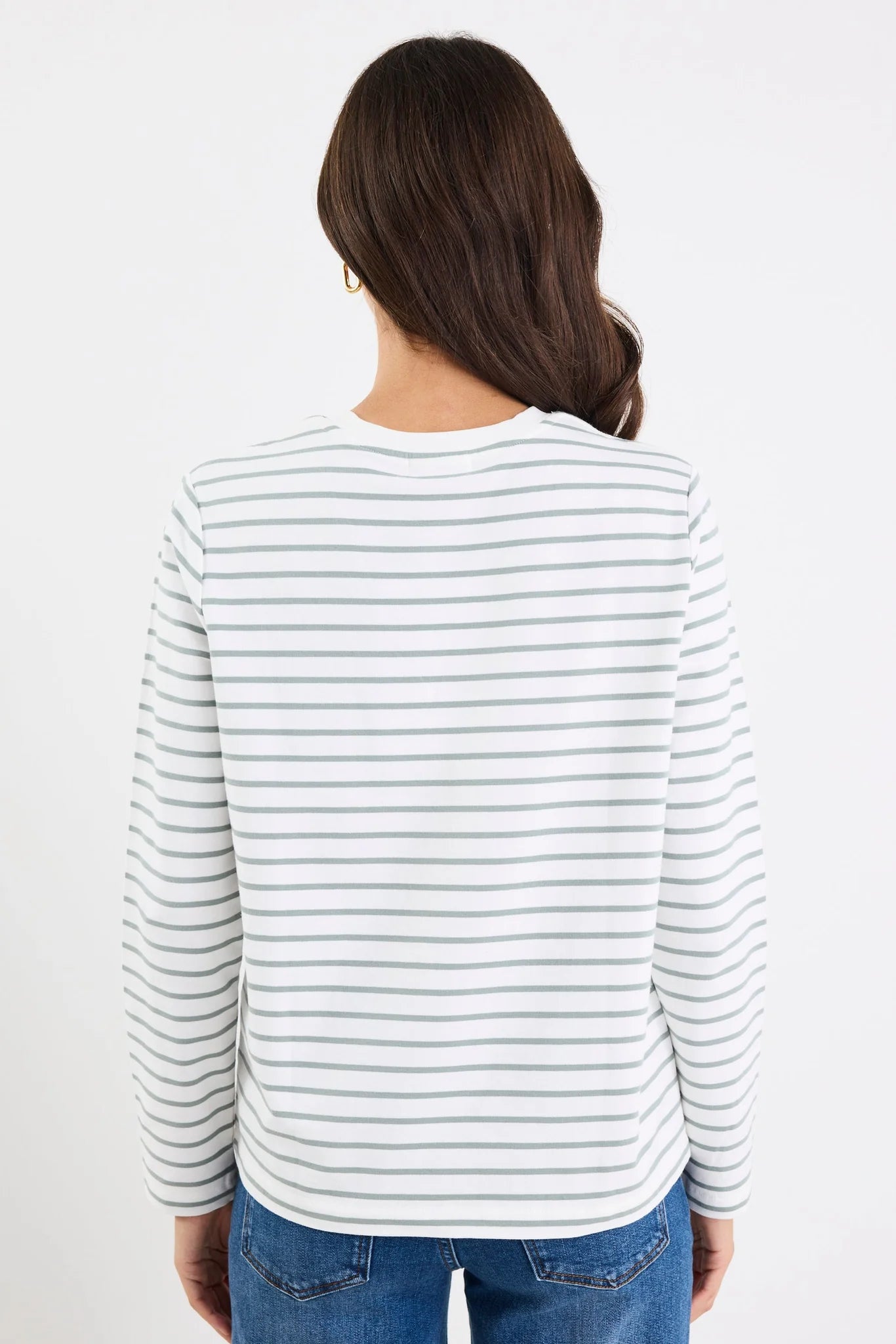 Tether Khaki White Stripe LS Tee