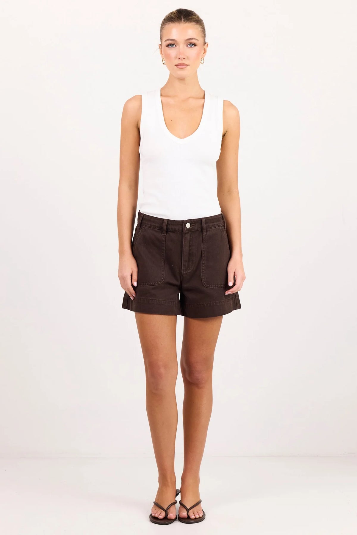 Kindly dark chocolate pocket front short
