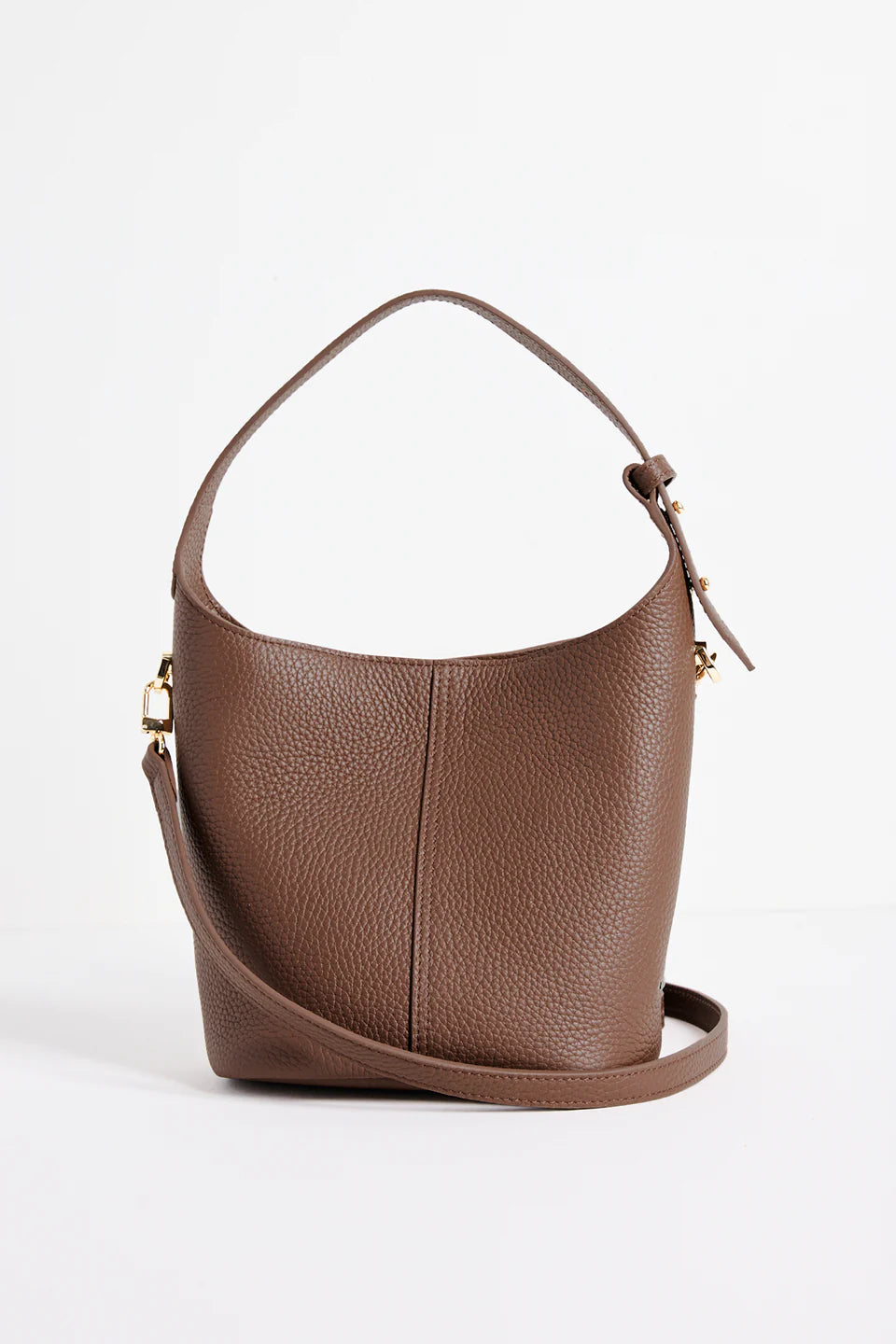 Valencia Brown Leather Mini Tote Bag