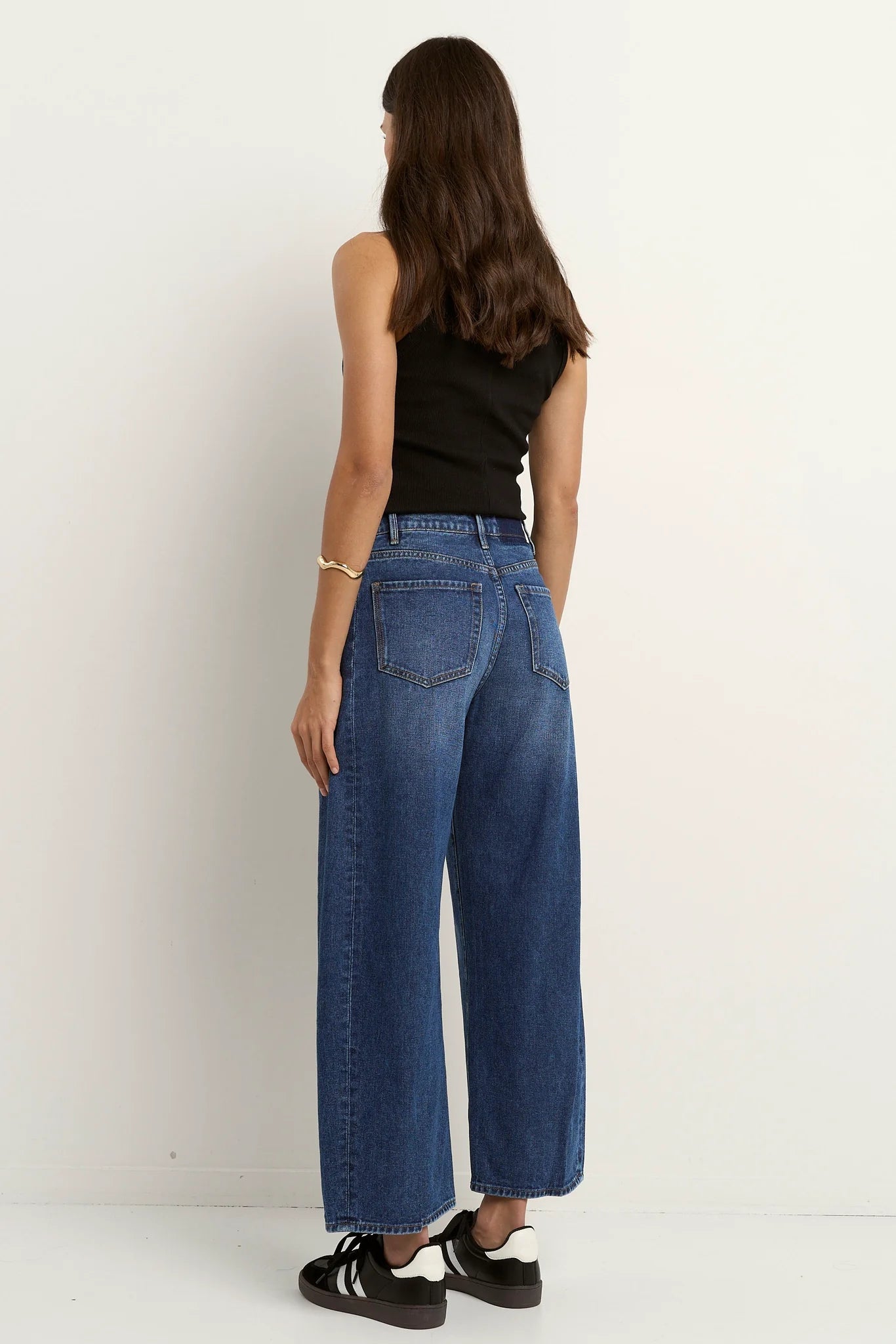 Varsity Deep Blue Barrel Jean