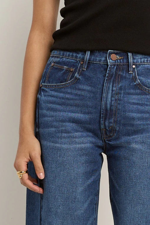 Varsity Deep Blue Barrel Jean