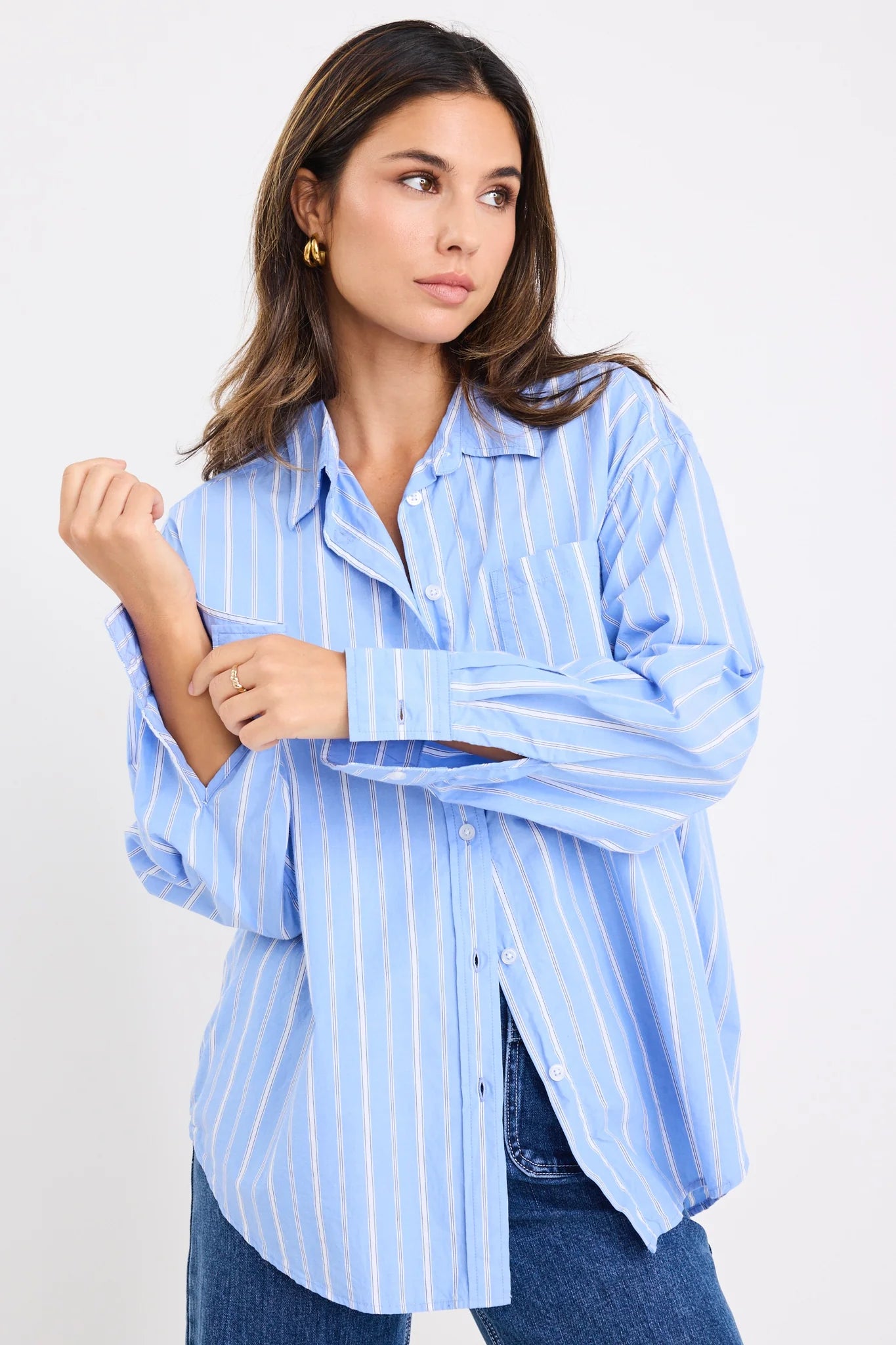 You got this Mid Blue Stripe Shirt