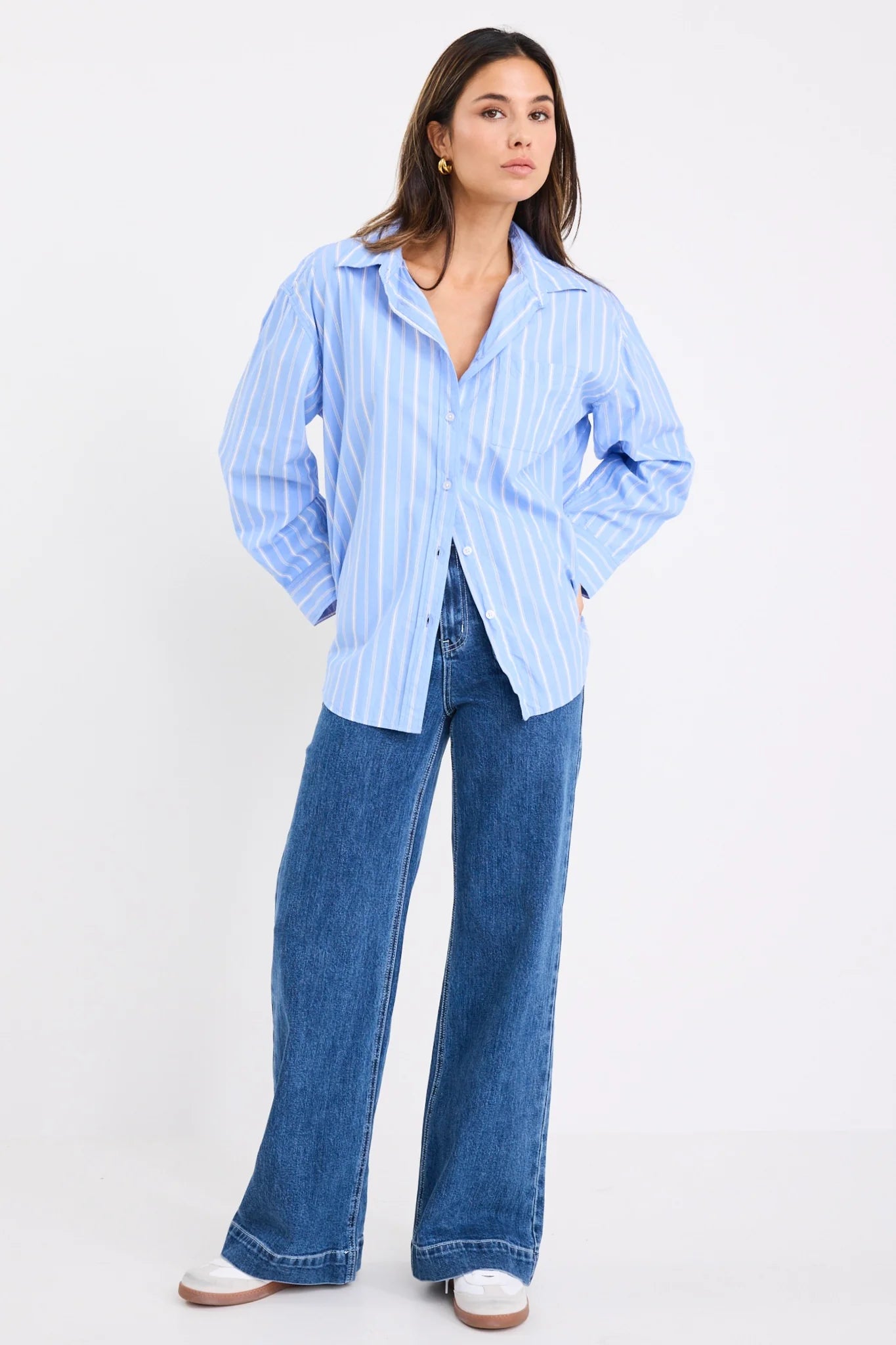 You got this Mid Blue Stripe Shirt