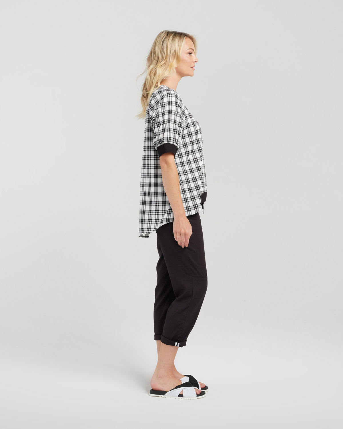 Havana Top Black Plaid