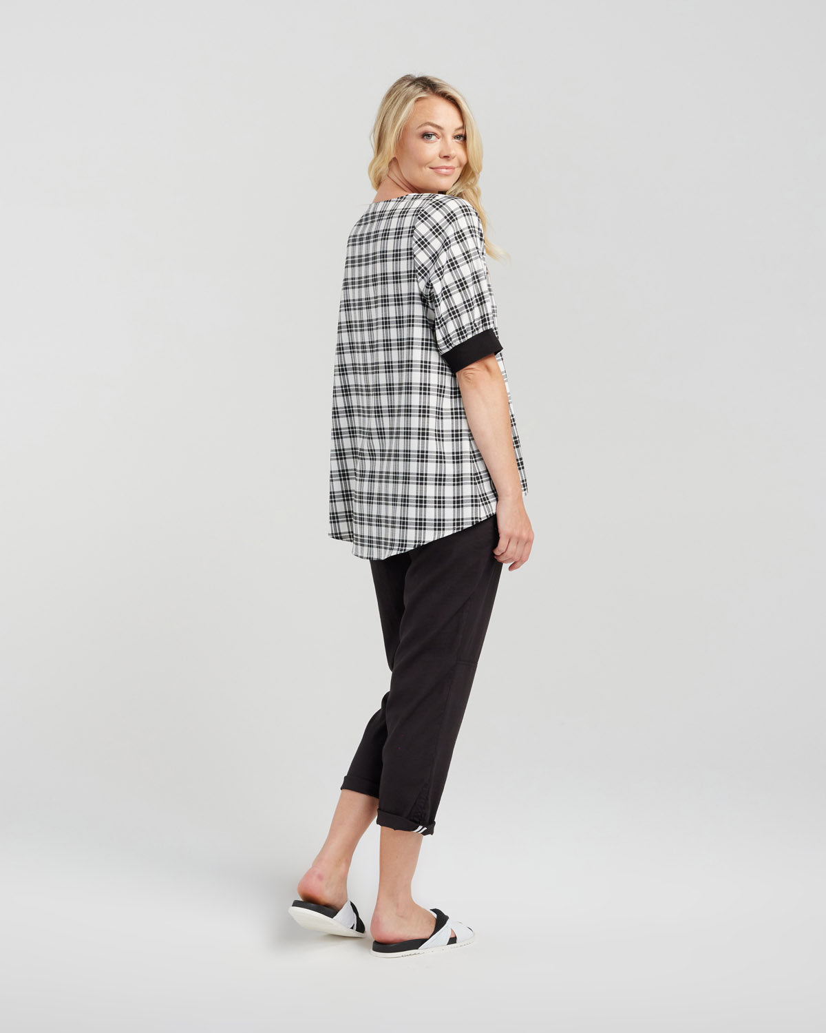 Havana Top Black Plaid