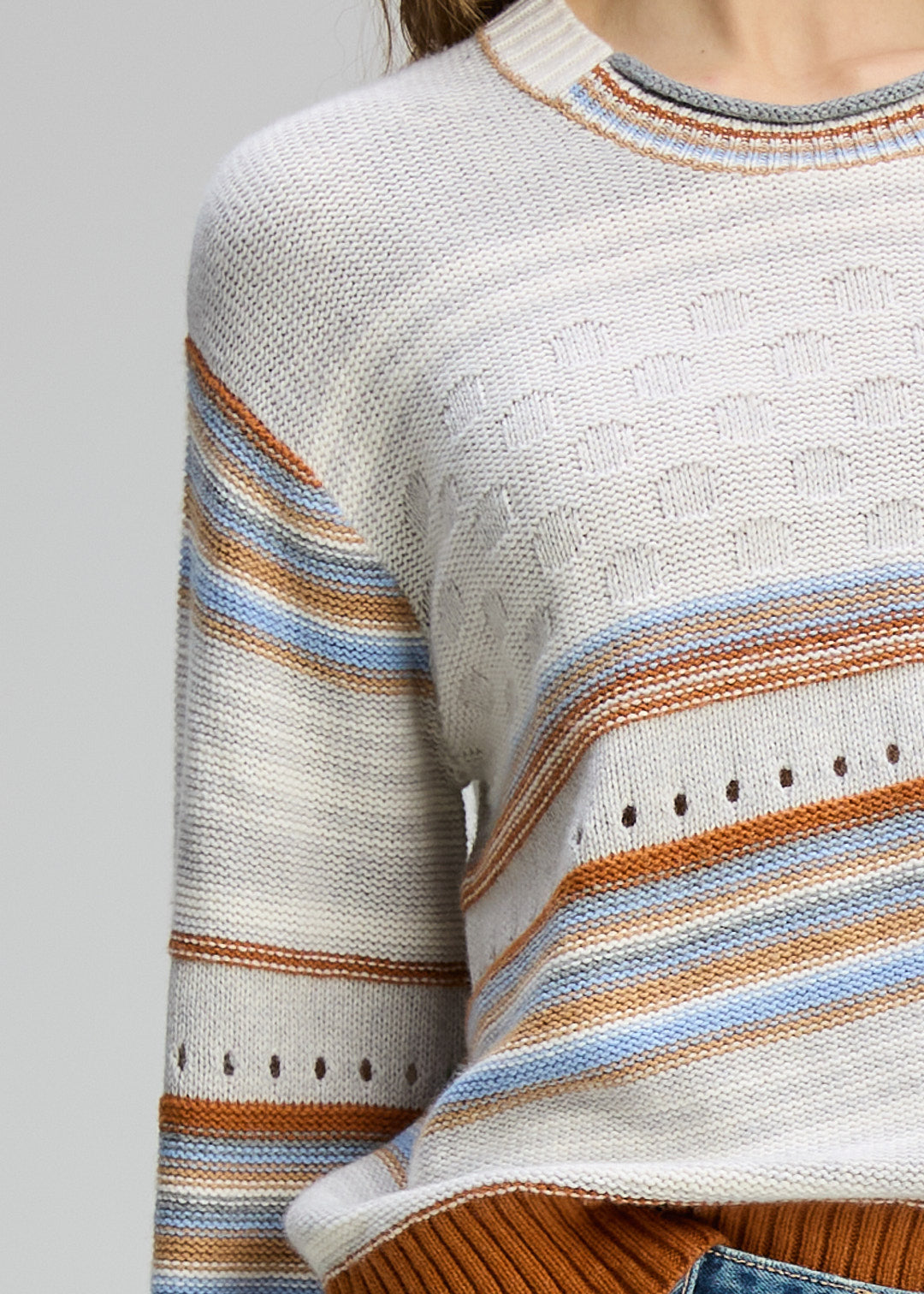 Stripe Pop Jumper Mercury