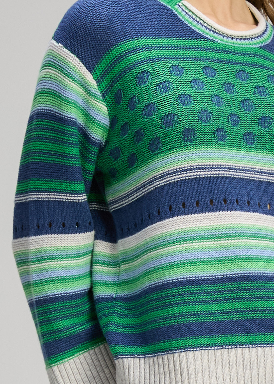 Stripe Pop Jumper Parsley