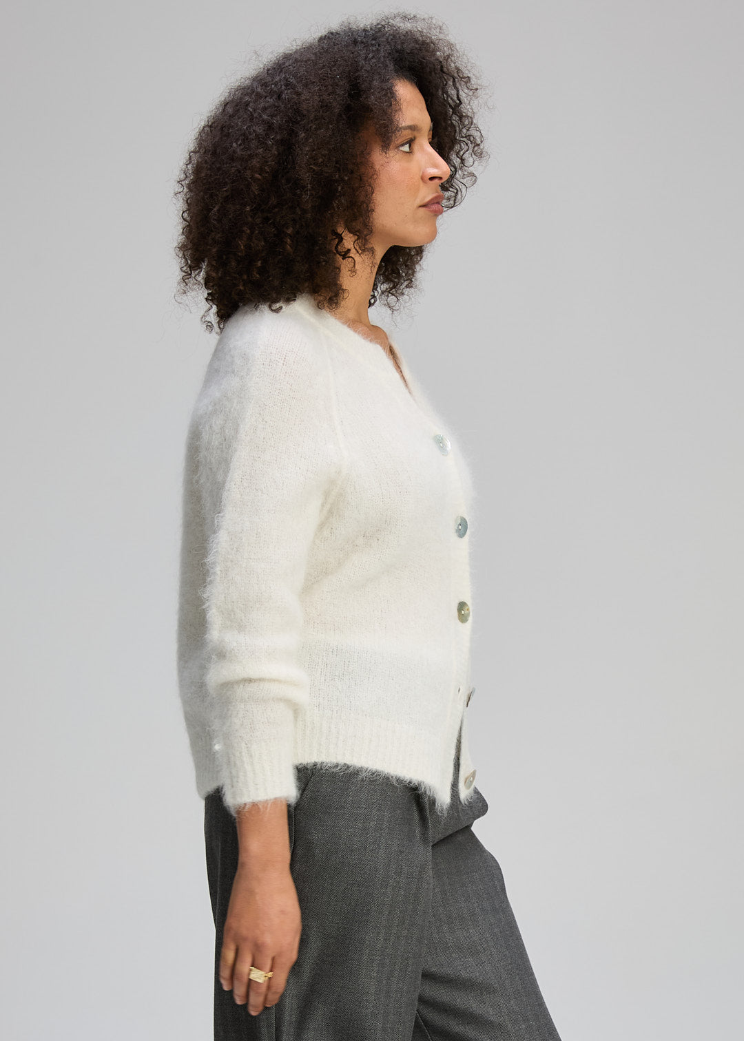 Alpaca Cardi White