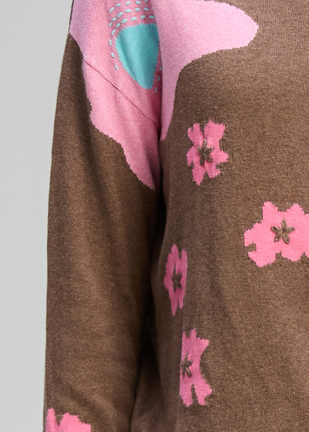 Petal Play Cardi  Bark