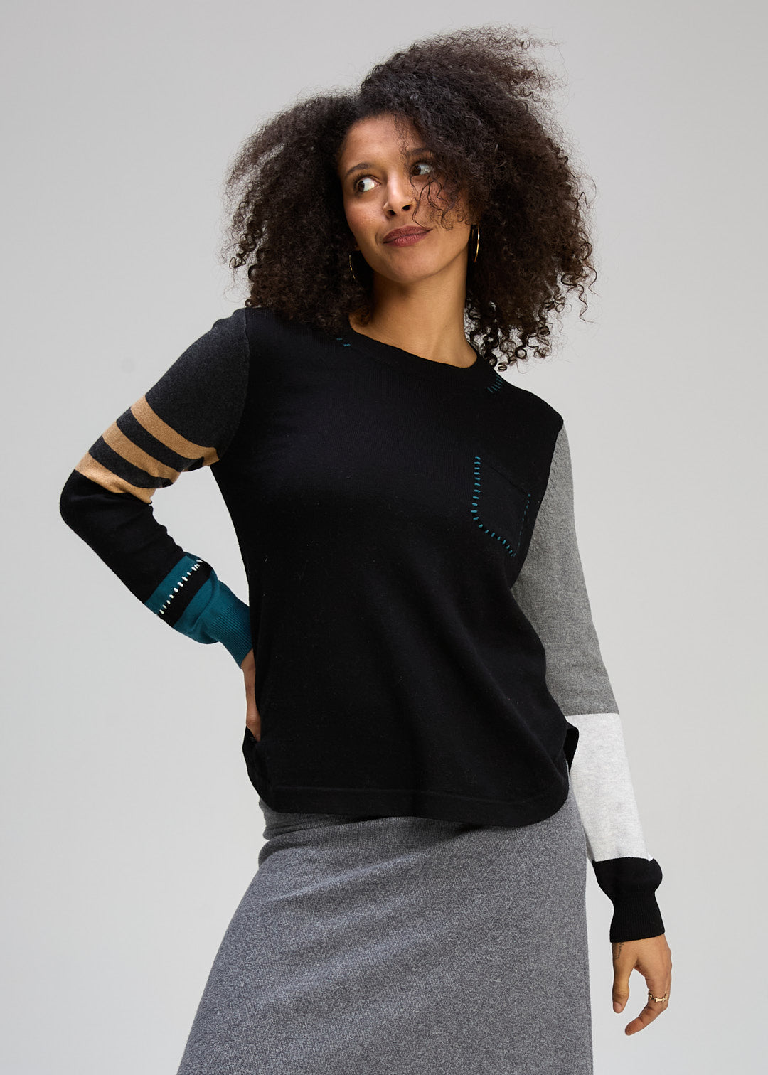 Pocket Detail Jumper Black