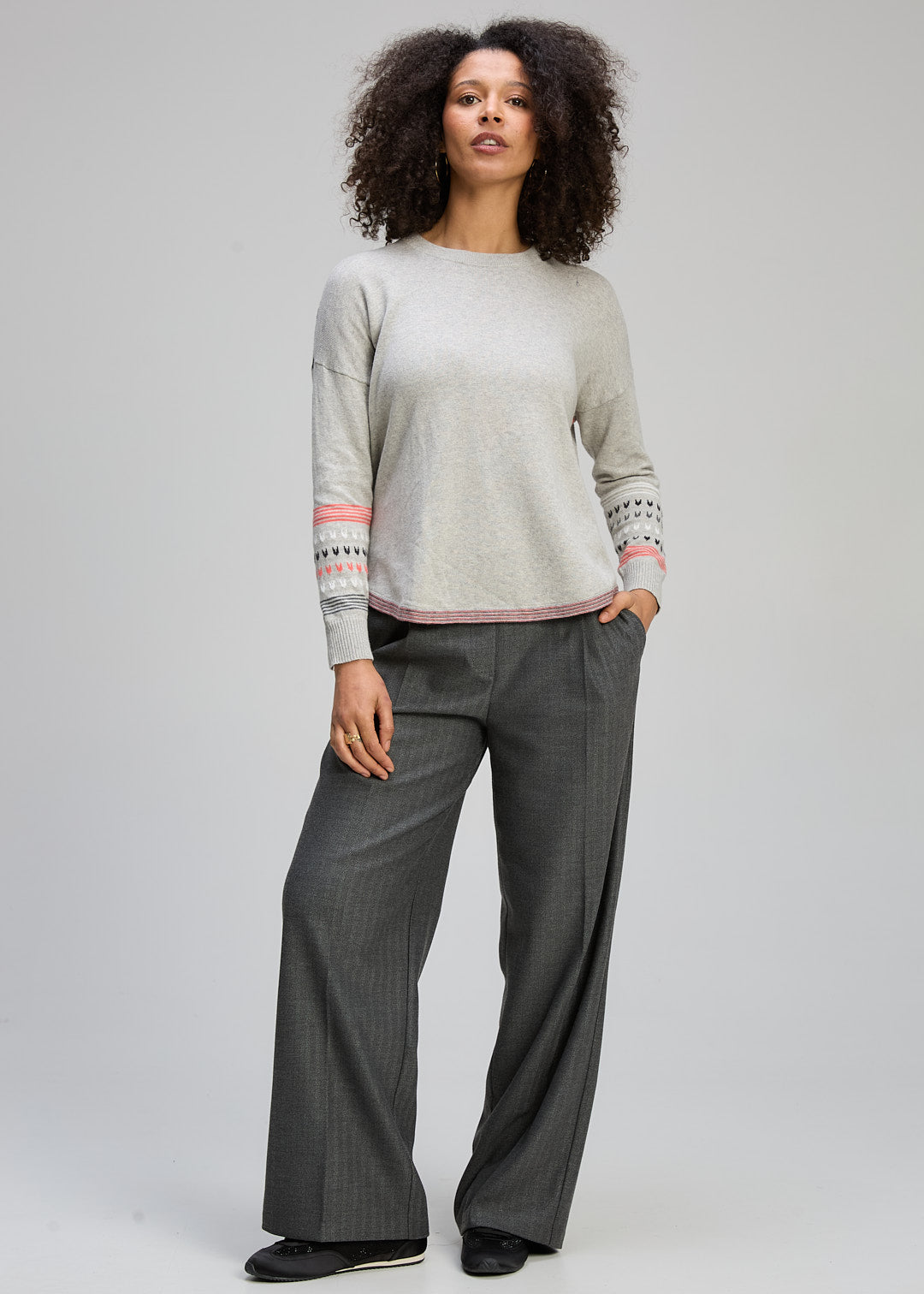 Textured Swing Jumper LT Marl