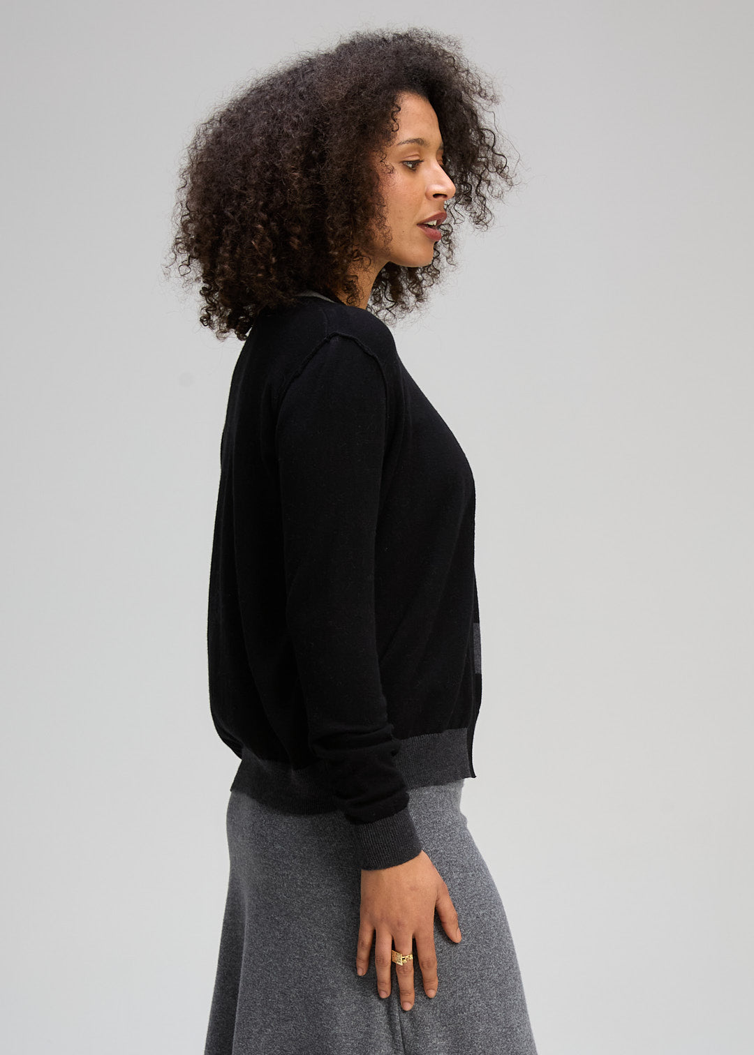 Crew Cardi Esntl Black