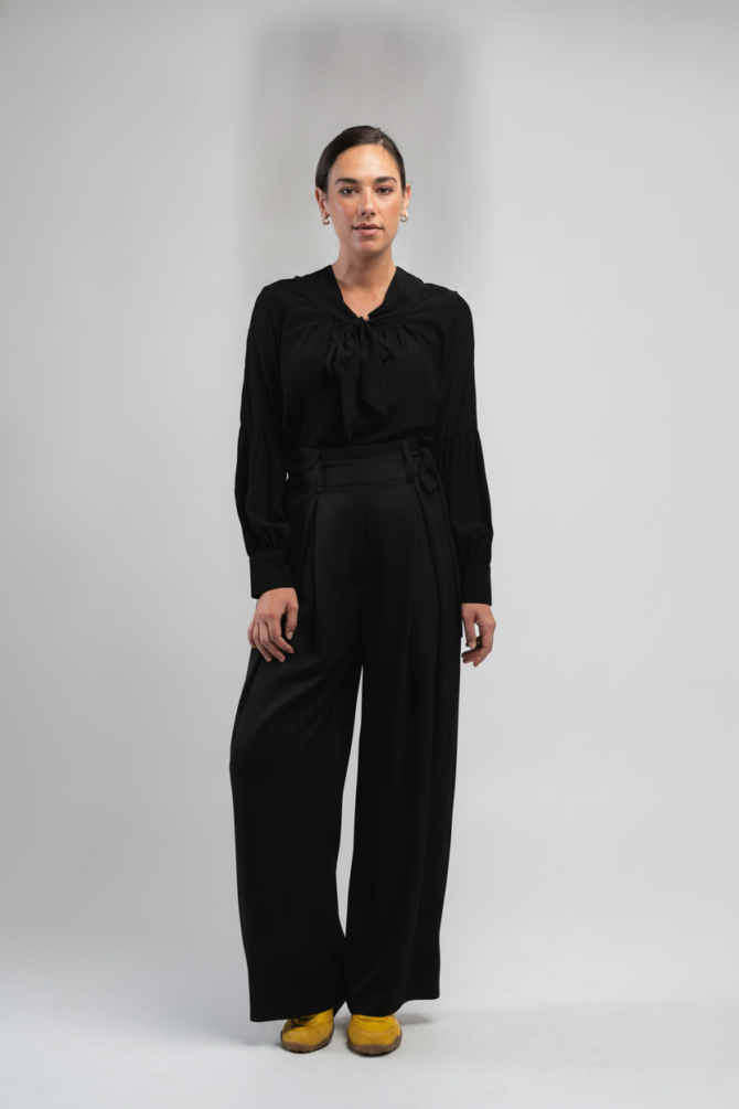 Poppy Wide Leg Pant Black