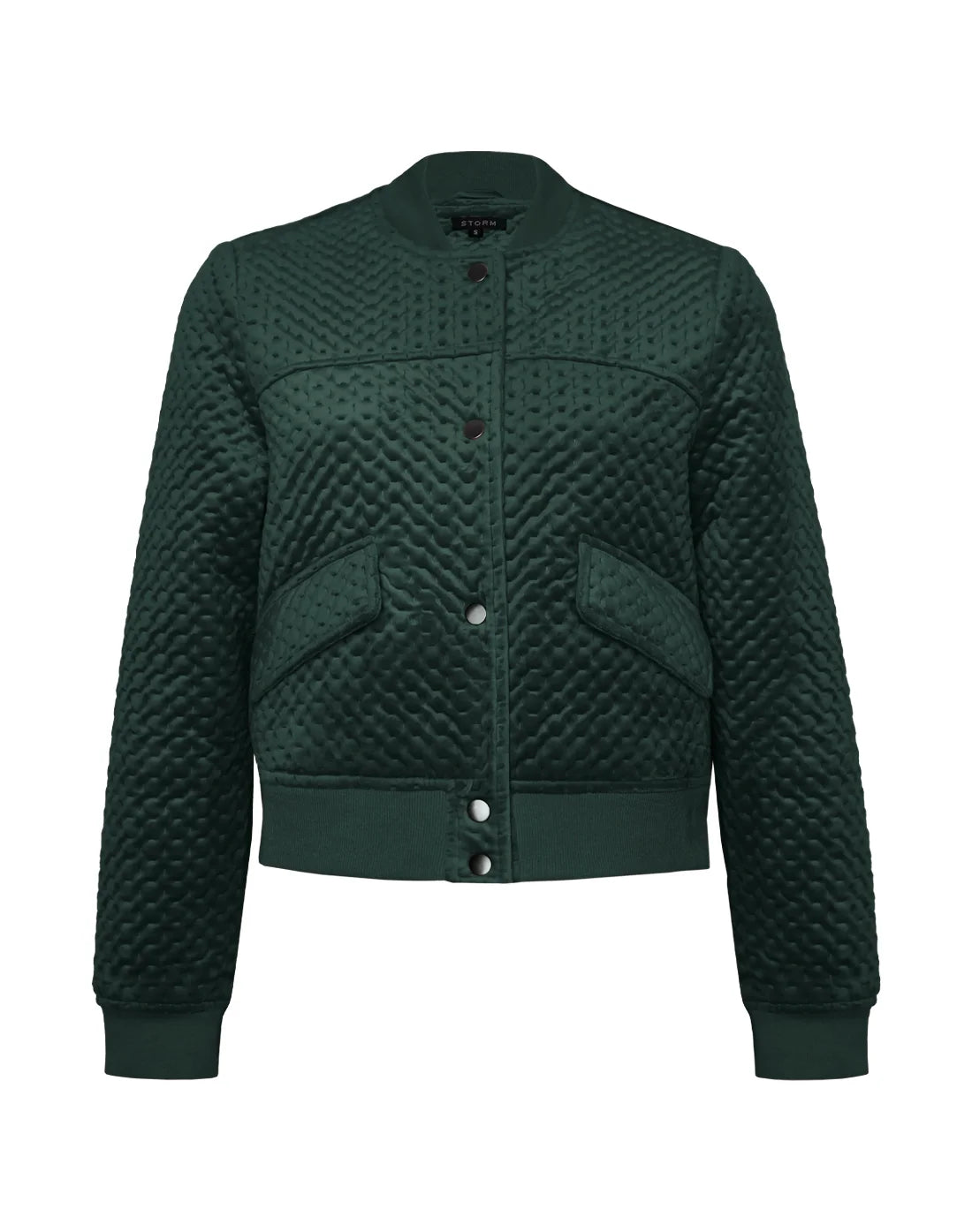 Crop Velvet Bomber Green